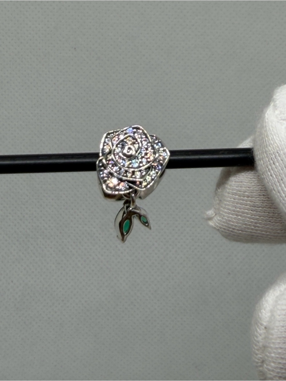 Pandora Sparkling Rose in Bloom Charm - 793201C01